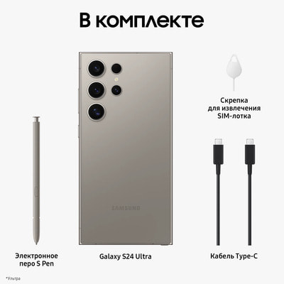 Samsung Galaxy S24 Ultra 12/1 , Dual nano SIM, titanium gray (,  1)