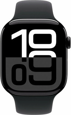 - Apple Watch Series 10 46mm Jet Black Aluminium Case with Black Sport Band (,  1)