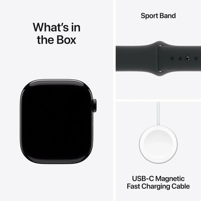 - Apple Watch Series 10 46mm Jet Black Aluminium Case with Black Sport Band (,  2)