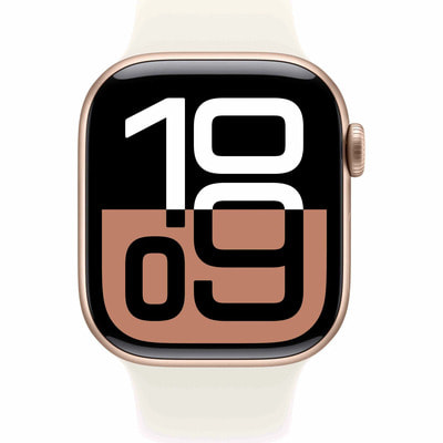  Apple Watch Series 10 46mm Aluminum Case Rose Gold with Light Blush Sport Band (,  1)