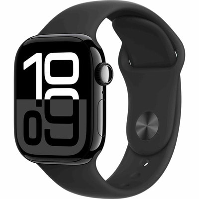 Apple Watch S10 42 mm Jet Black Aluminum Case Sport Band ()